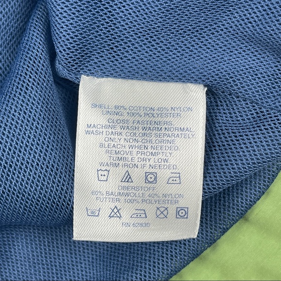 LANDS' END boys hooded zipper pullover windbreaker jacket pockets, sz L or 6X-7 - Picture 14 of 14